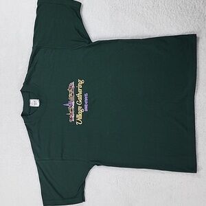 Vintage Bachmans Fruit Of The Loom Holiday Village Gathering Green Tee 1996 NWT